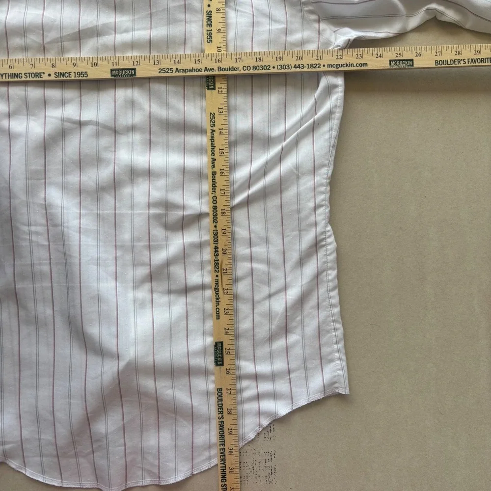 Vintage Wrangler Cowboy Cut Western Striped Pearl Snap Shirt - Picture 7 of 7